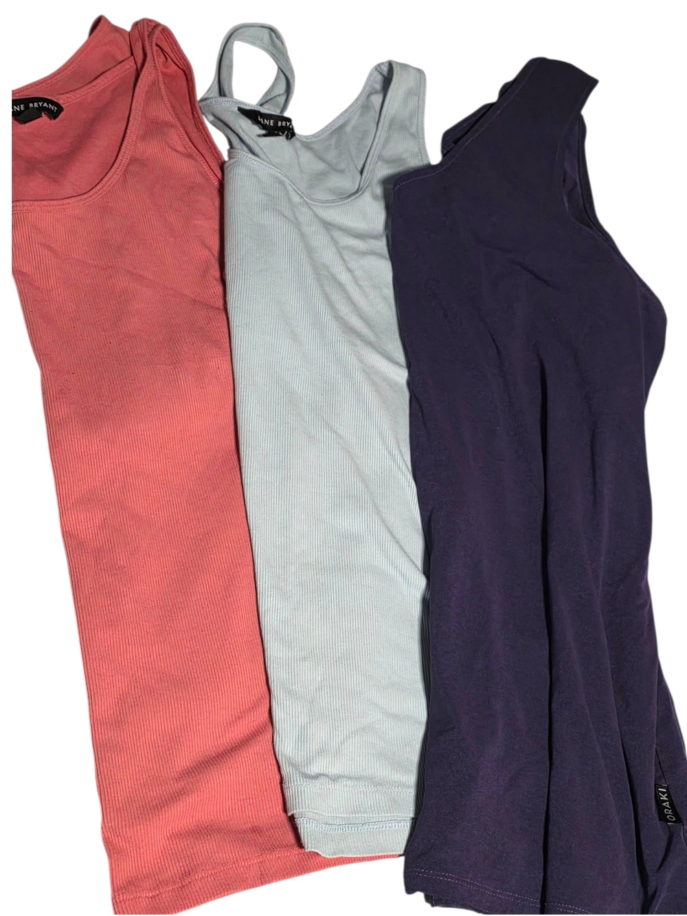 Lane Bryant  Et Oraki 3xl Tank Top - Set of 3 (Coral, Light Gray, Navy)